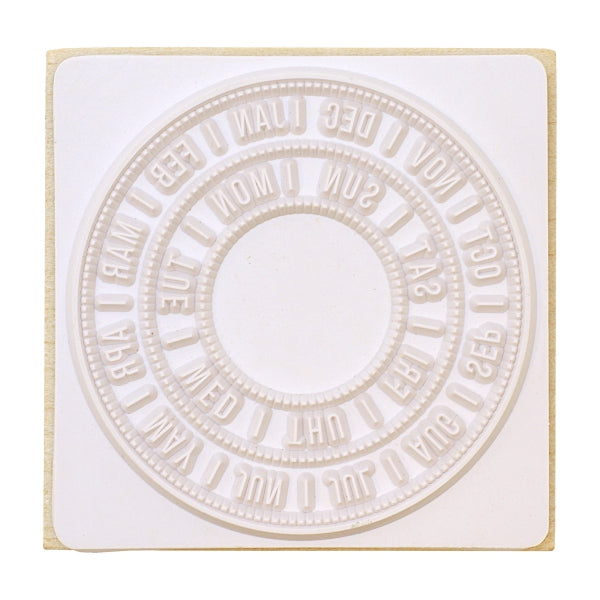 Custom Circular Calendar Rubber Stamp - Perfect for Planners, Bullet Journals, and DIY Craft Projects