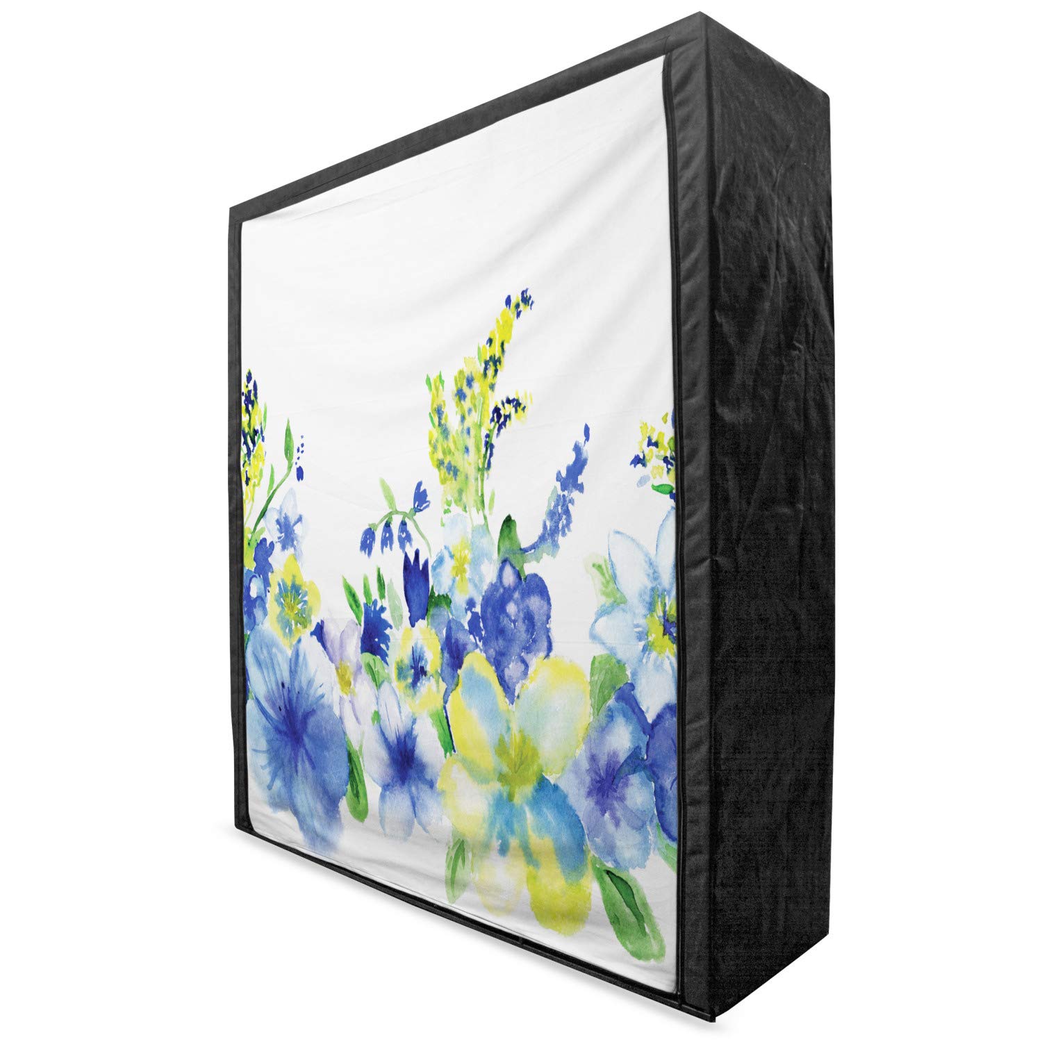 Ambesonne Watercolor Flower Fabric Wardrobe - Portable Clothing Organizer with Shelves, 59