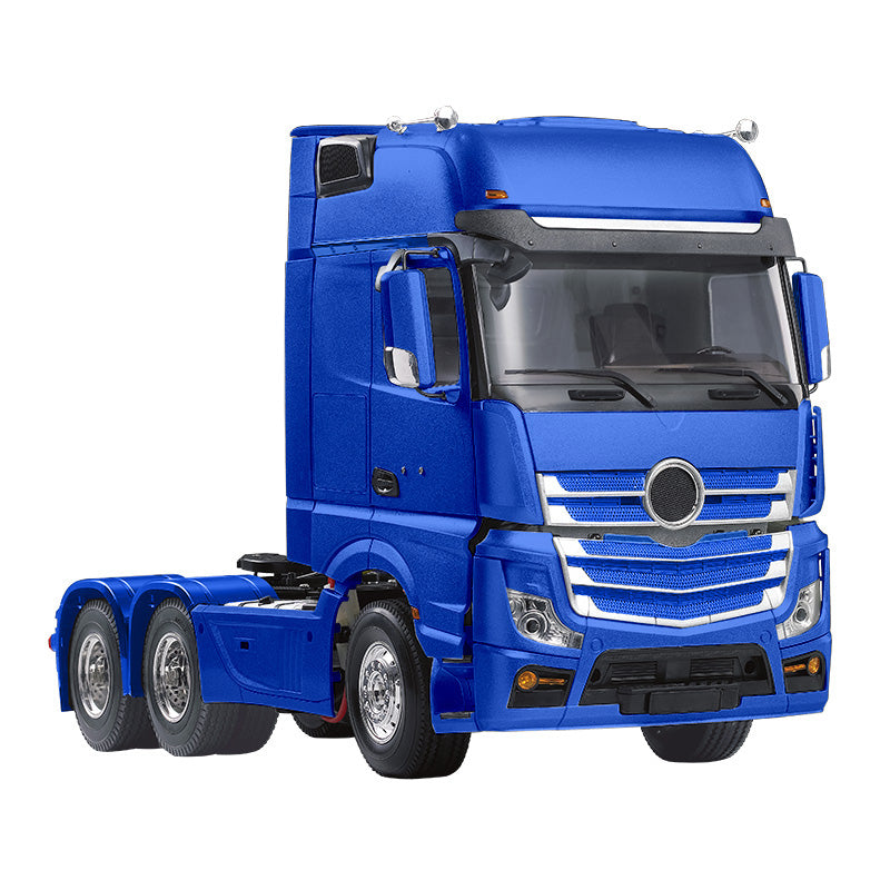 1/14 Scale 6x4 3-Axle High Top RC Tractor Truck with Radio Remote Control - DIY Hobby Model Kit for Painting - Perfect for Collectors, RC Enthusiasts & Off-Road Simulation Play