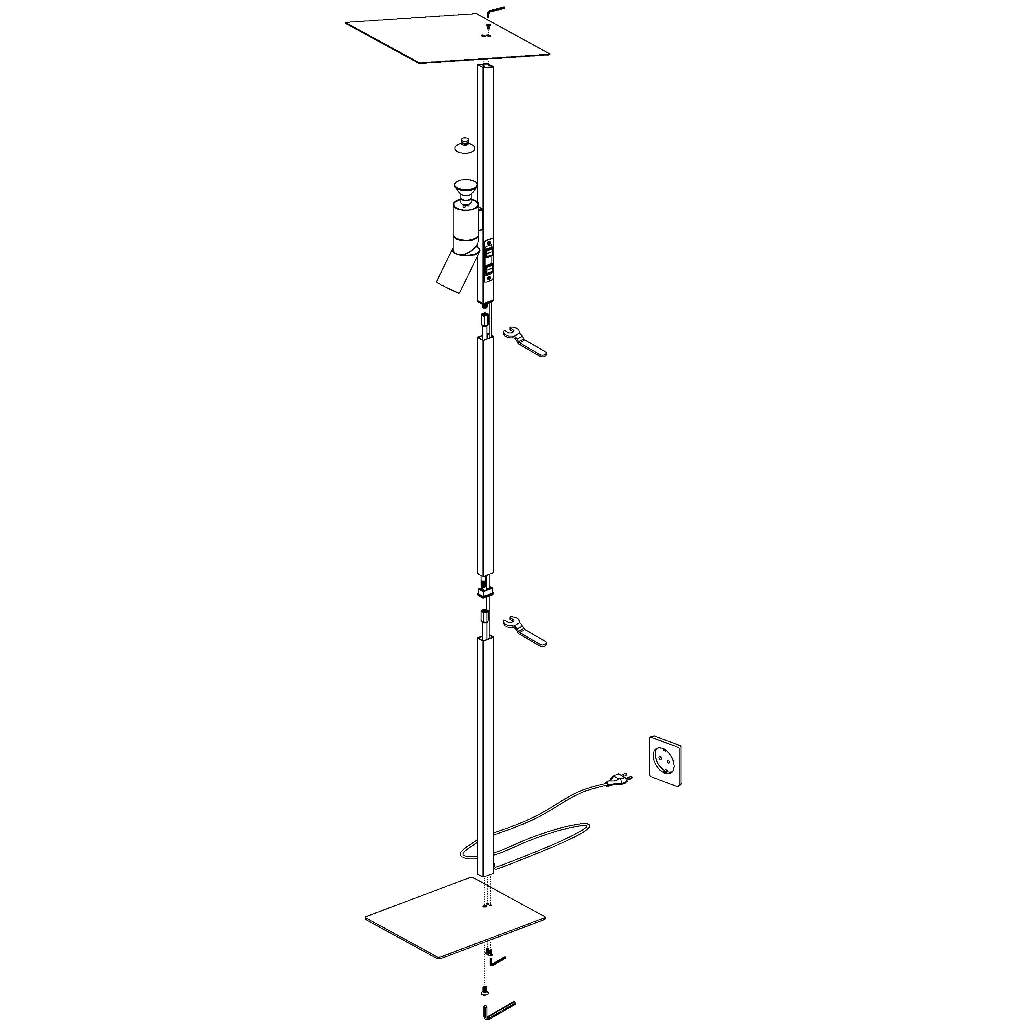 Eglo Budensea Modern Black Floor Lamp - Adjustable LED Standing Light for Living Room, Bedroom & Office - Energy Efficient Home Decor Lighting