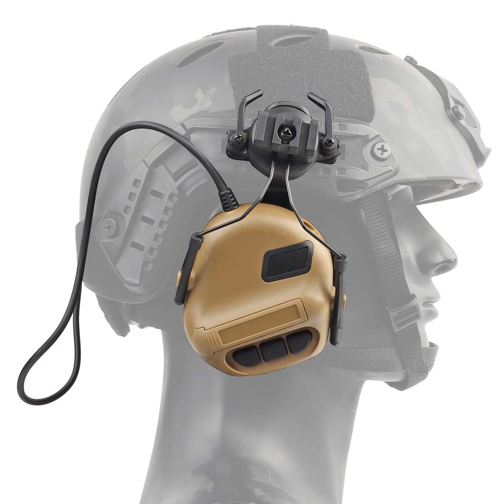 ATAIRSOFT Tactical Headset with Microphone - Military Grade Waterproof Headphones for Hunting & Shooting - Clear Intercom Communication - Perfect for Airsoft, Outdoor Sports and Range Training