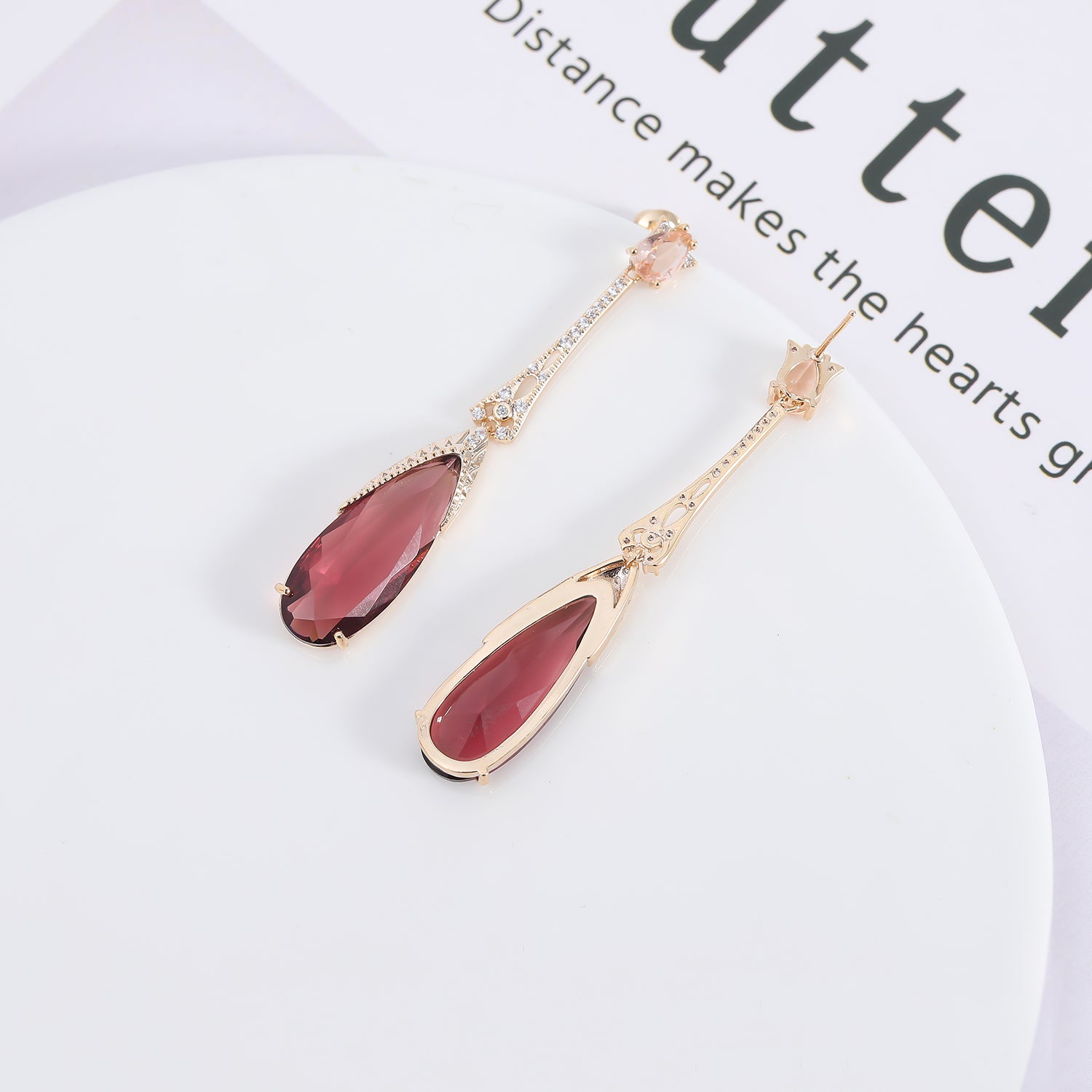 5A Cubic Zirconia CZ Copper Dangle Earrings for Women - Bridal Wedding Jewelry Gift - Perfect for Evening Parties, Prom, Anniversary & Special Occasions