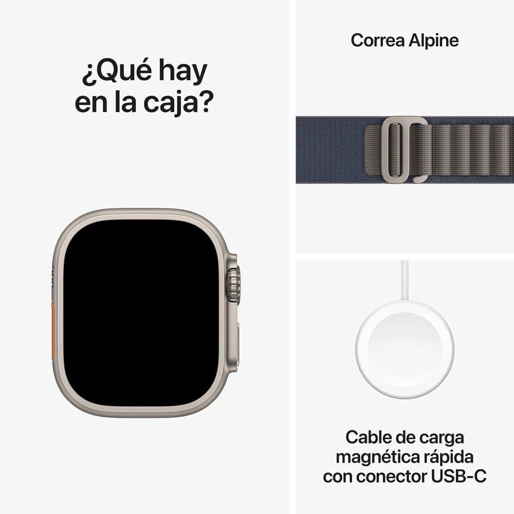 Apple Watch Ultra 2 GPS + Cellular 49mm Titanium Case with Blue Alpine Loop - Perfect for Outdoor Adventures, Fitness Tracking & Daily Wear