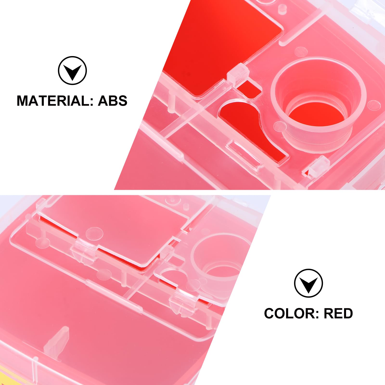 Portable Sharps Container for Barber Razor Blade Disposal - Safe & Durable Red Blade Collect Box for Home & Professional Use | Ideal for Salons, Tattoo Shops & Home Grooming