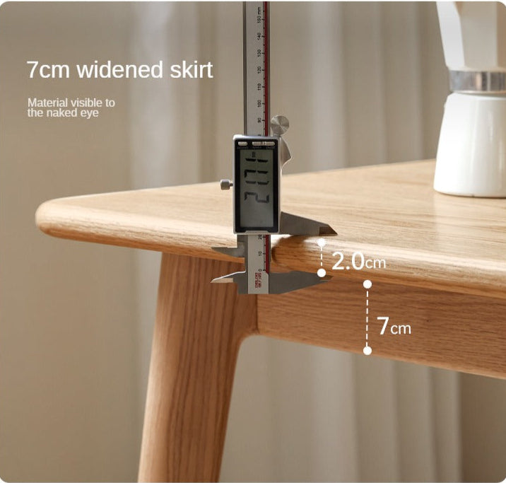Solid Oak Wood Slanted Leg Square Dining Table - Modern Farmhouse Style for Kitchen, Dining Room & Small Spaces