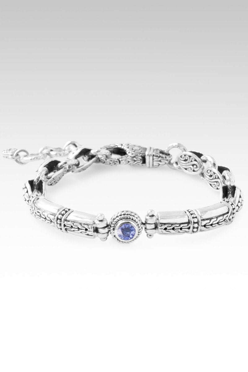 Brave Faith Bracelet™ in Tanzanite - Inspirational Jewelry for Women, Spiritual Gift for Strength & Courage - Perfect for Daily Wear, Meditation & Special Occasions