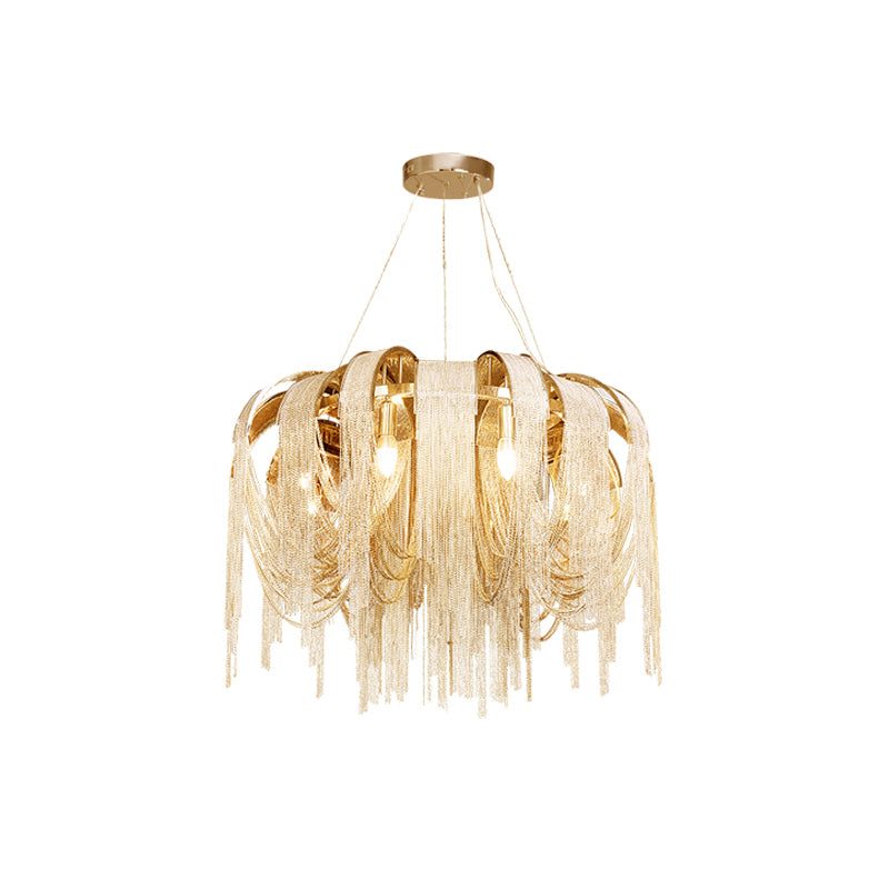 Elegant Length Chains Chandelier - Modern Crystal Pendant Lighting for Dining Room, Bedroom & Living Room - Perfect for Home Decor and Wedding Events