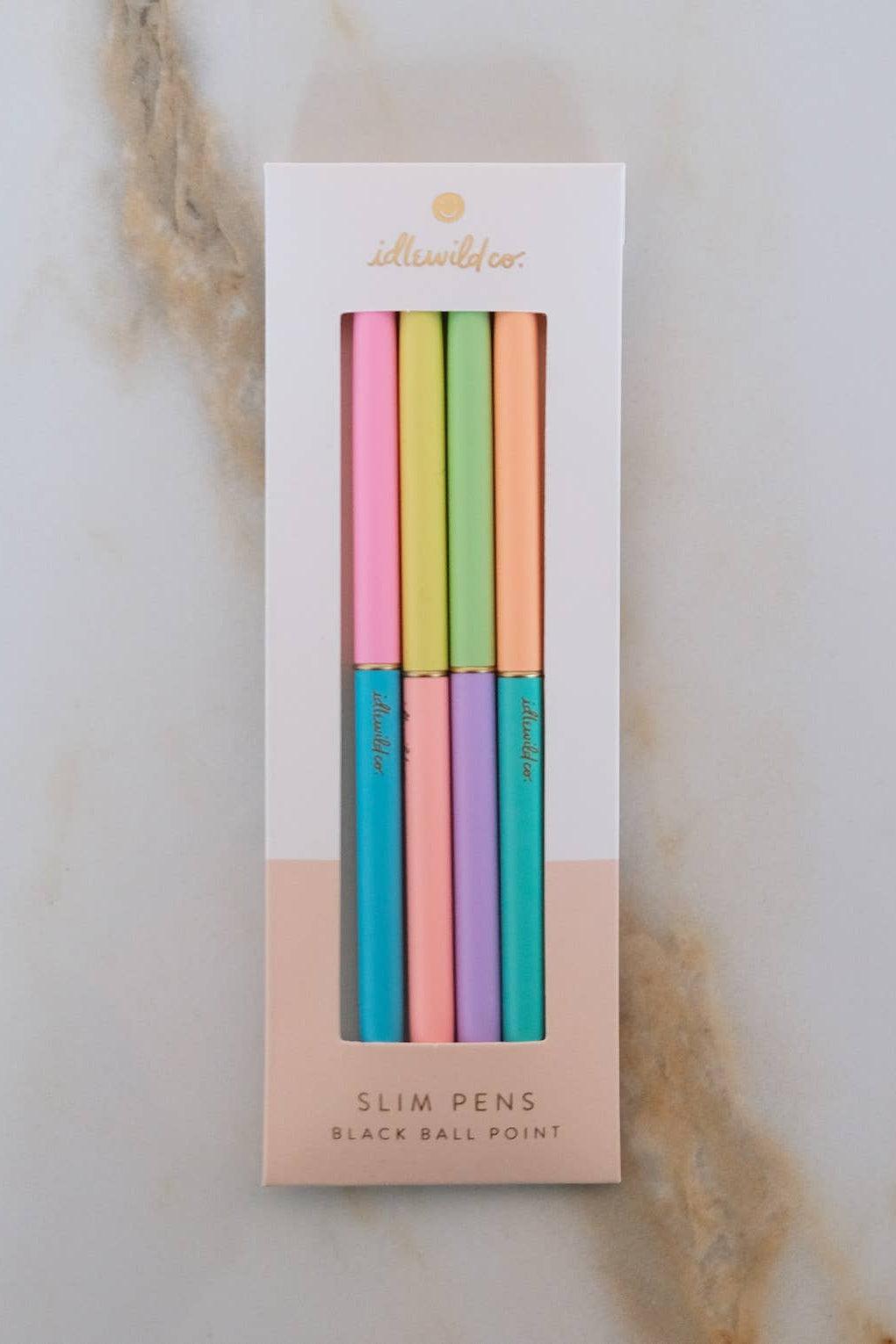 Slim Pens Set - 12 Pack Duo Tone Neon Highlighters for School, Office & Note Taking | Vibrant Colors for Study, Work & Organization
