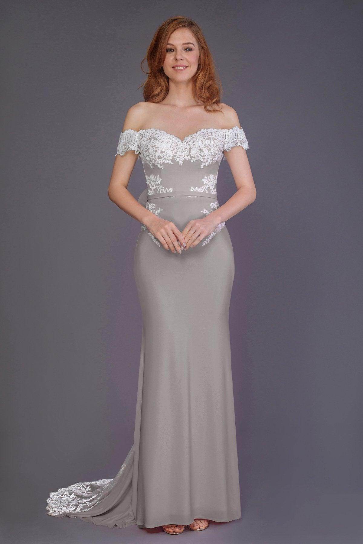 Elegant Mermaid Sweep Train Knitted Fabric Bridesmaid Dress PR3491 - Perfect for Weddings, Formal Events & Special Occasions