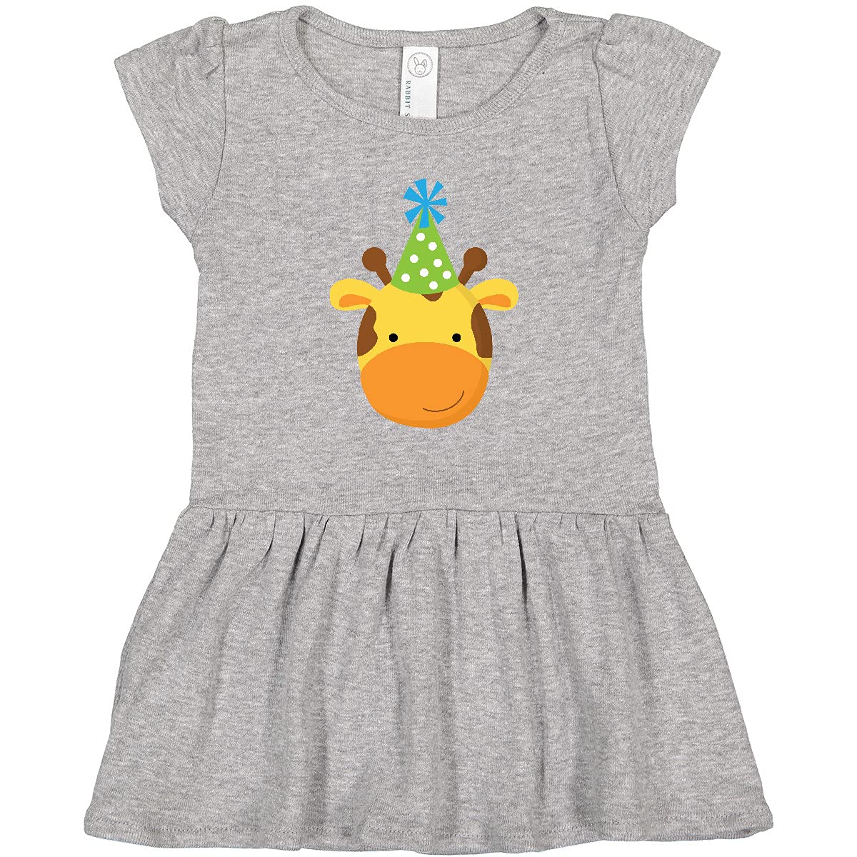 Inktastic Giraffe Jungle Birthday Toddler Dress - Cute Animal Print Outfit for Girls 1-3 Years | Perfect for Birthday Parties, Photo Shoots & Playdates