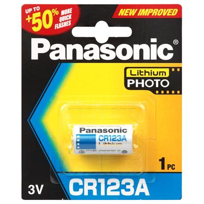 Panasonic CR123A 3V Lithium Battery - High Performance for Cameras, Flashlights & Security Devices - Long Lasting Power Supply for Home & Outdoor Use