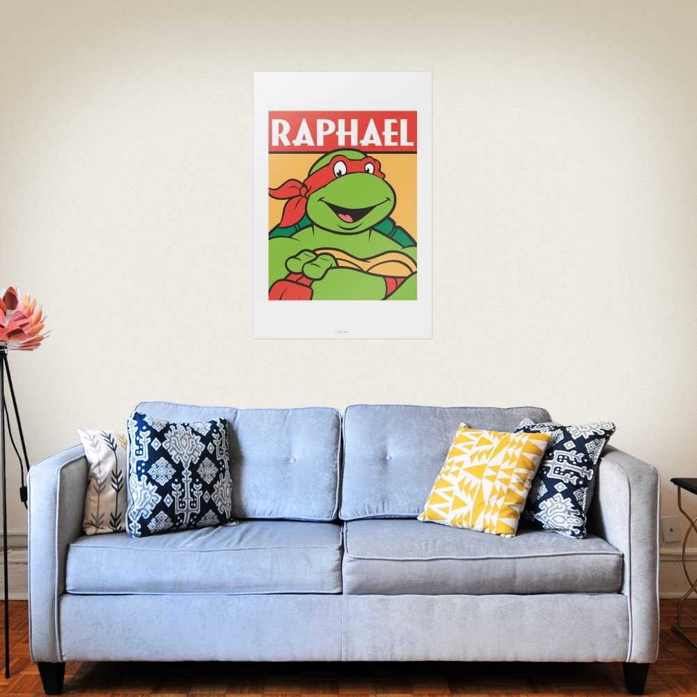 Teenage Mutant Ninja Turtles Raphael Wall Art Poster - TMNT Home Decor for Bedroom, Living Room & Office - High Quality Printed Paper Poster for Fans & Collectors