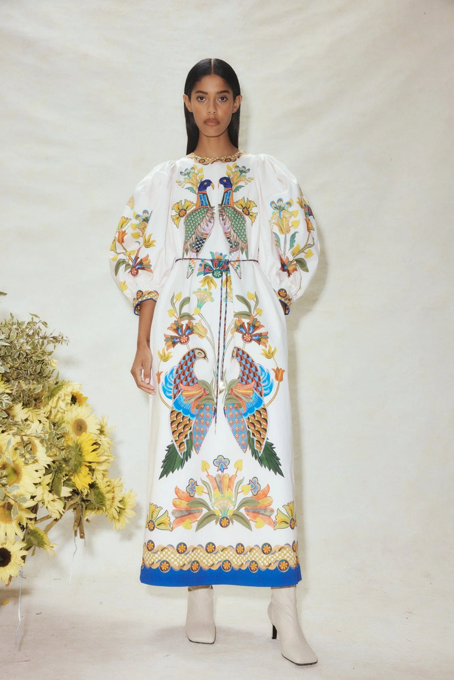 Effie Puff Sleeve Midi Dress - Elegant Floral Print Summer Dress for Women | Perfect for Weddings, Parties & Date Nights