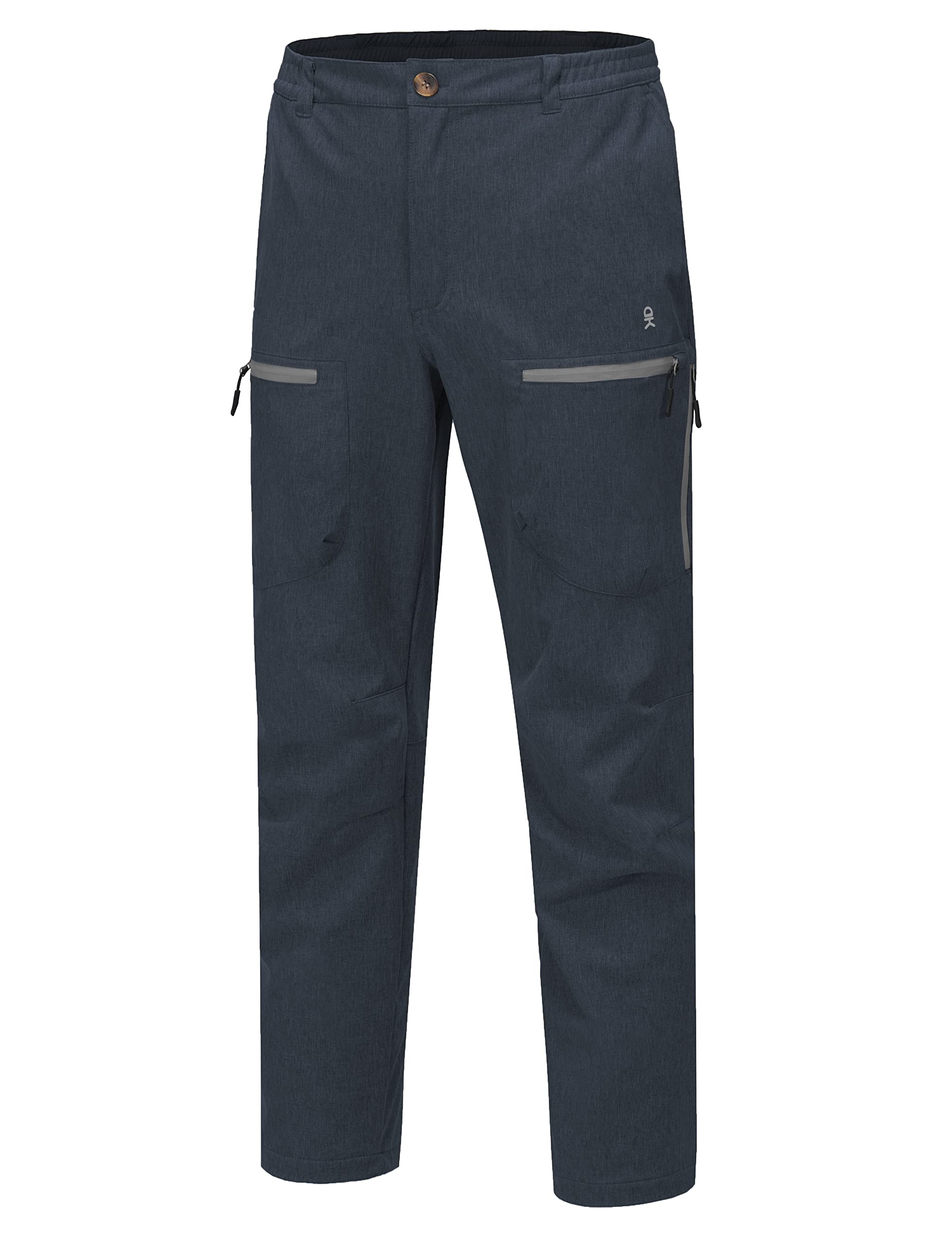 Little Donkey Andy Men's Windproof Fleece Lined Hiking Cargo Pants - Water Repellent Softshell Ski Snow Pants for Outdoor Adventures, Winter Camping & Mountain Climbing