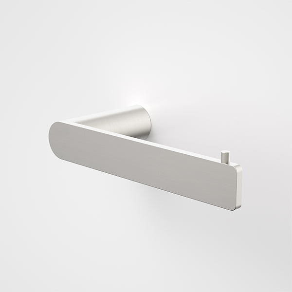 Caroma Urbane II Brushed Nickel Toilet Paper Holder - Modern Bathroom Tissue Roll Dispenser for Home & Commercial Use