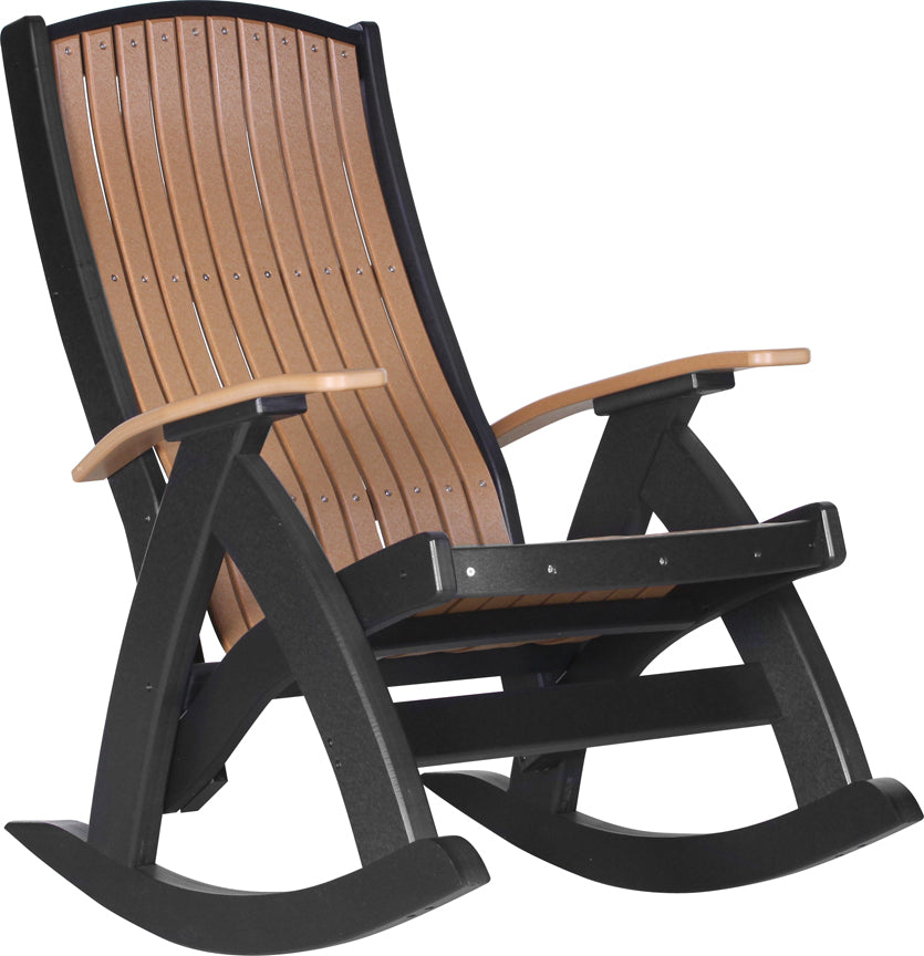 LuxCraft Comfort Rocker Recliner Chair - Ergonomic High Back Rocking Chair with Padded Armrests & Lumbar Support for Living Room, Bedroom, Nursery - Perfect for Relaxing, Reading & Nursing