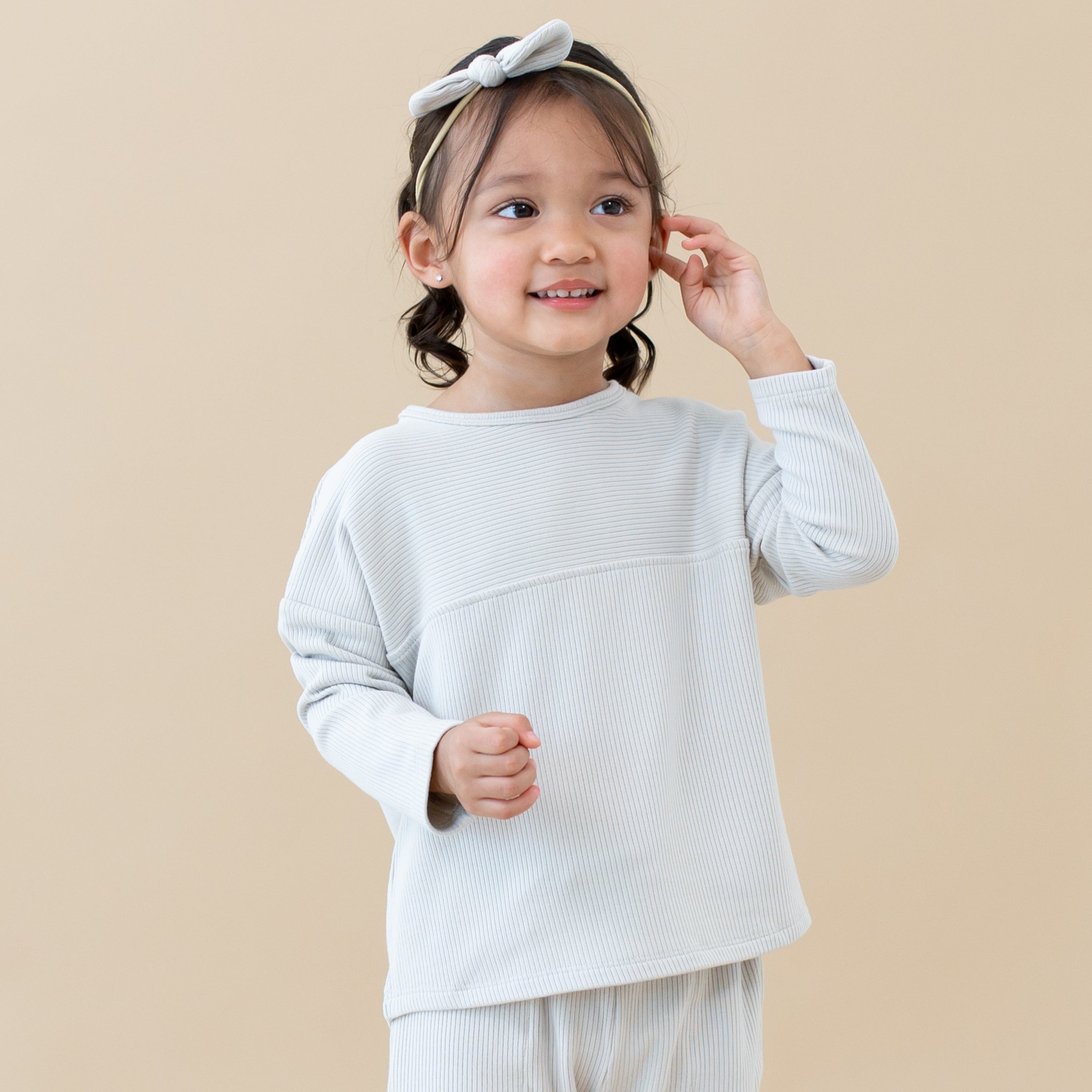 Oat Ribbed Drop Shoulder Top for Women - Trendy Casual & Layering Essential for Fall Outfits