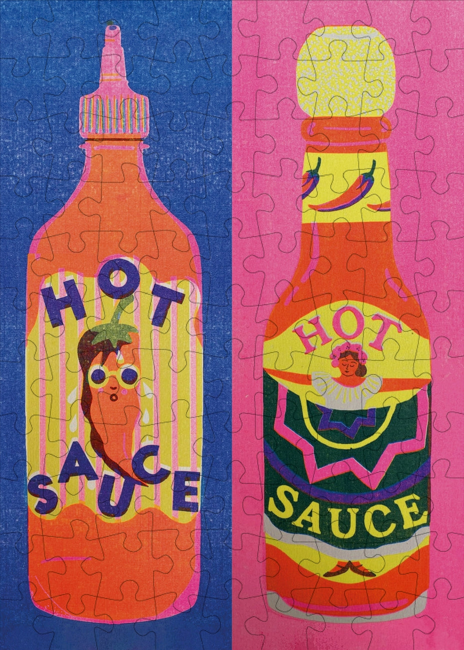 Hot Sauce Mini Jigsaw Puzzle - 99 Piece Fun Challenge | Perfect for Family Game Night & Party Entertainment
