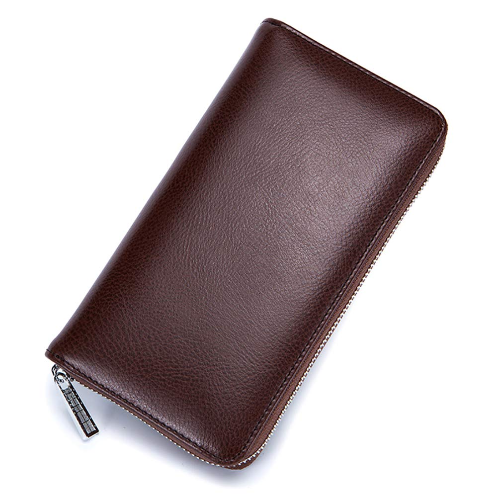 YOUNGSUN RFID Blocking Leather Wallet for Women & Men - Slim Credit Card Holder with Coin Purse, Multi-Card Organizer (Coffee, One Size) - Perfect for Travel, Shopping & Everyday Use
