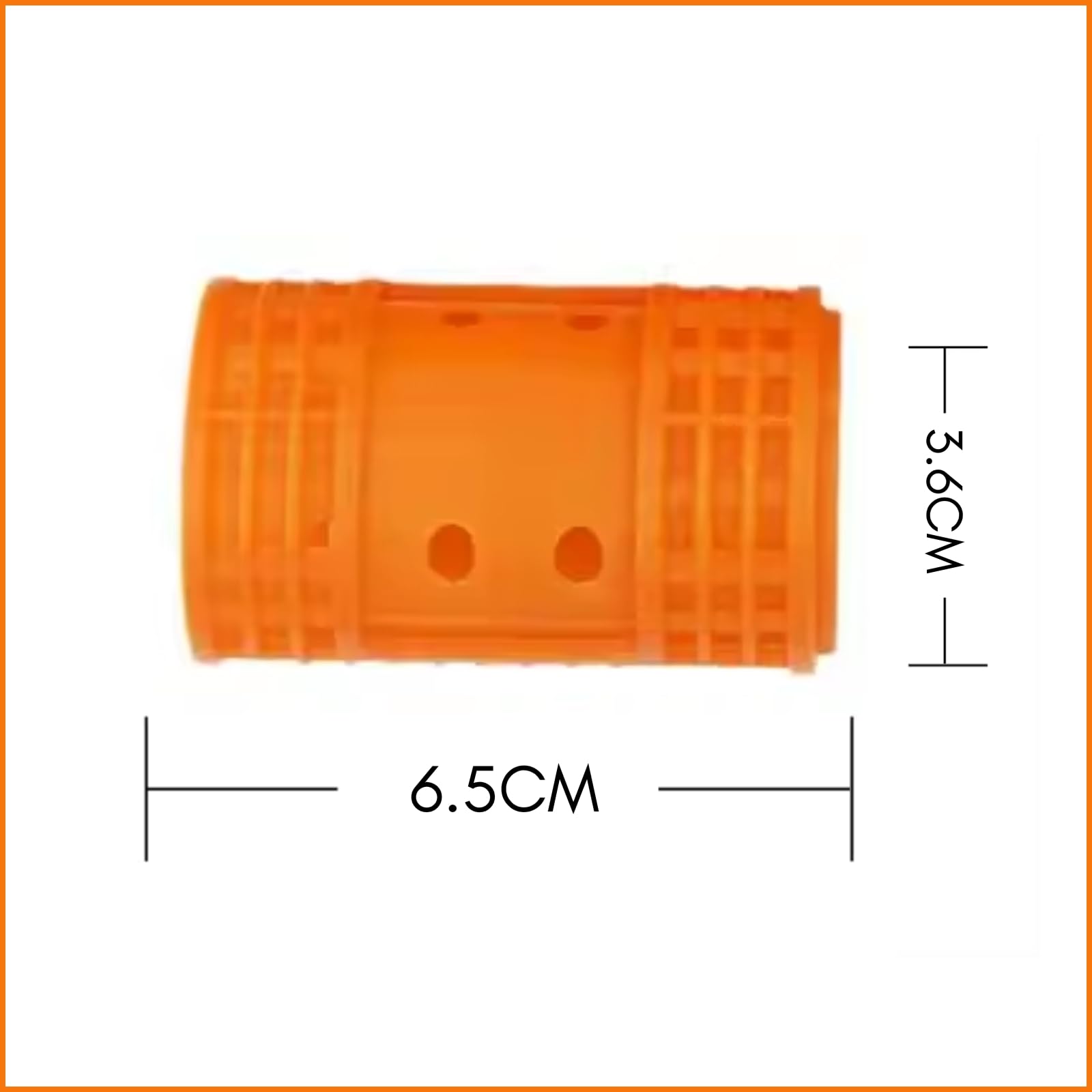 Professional Magnetic Snap-On Hair Rollers for Women & Girls - 6-Piece Orange Plastic Hair Curlers for Styling & Volumizing - Perfect for Home, Salon & Party Hairstyles