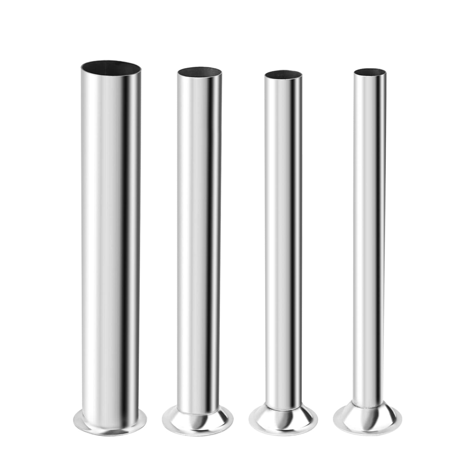 Premium Stainless Steel Sausage Stuffing Tubes Set - 4 Sizes Meat Grinder Attachment for LEM 606, 606SS, 1606, 1606SS - Durable Sausage Stuffer Funnel Replacement for Home Kitchen & Commercial Use - Perfect for Making Homemade Sausages, Jerky & Ground Meat