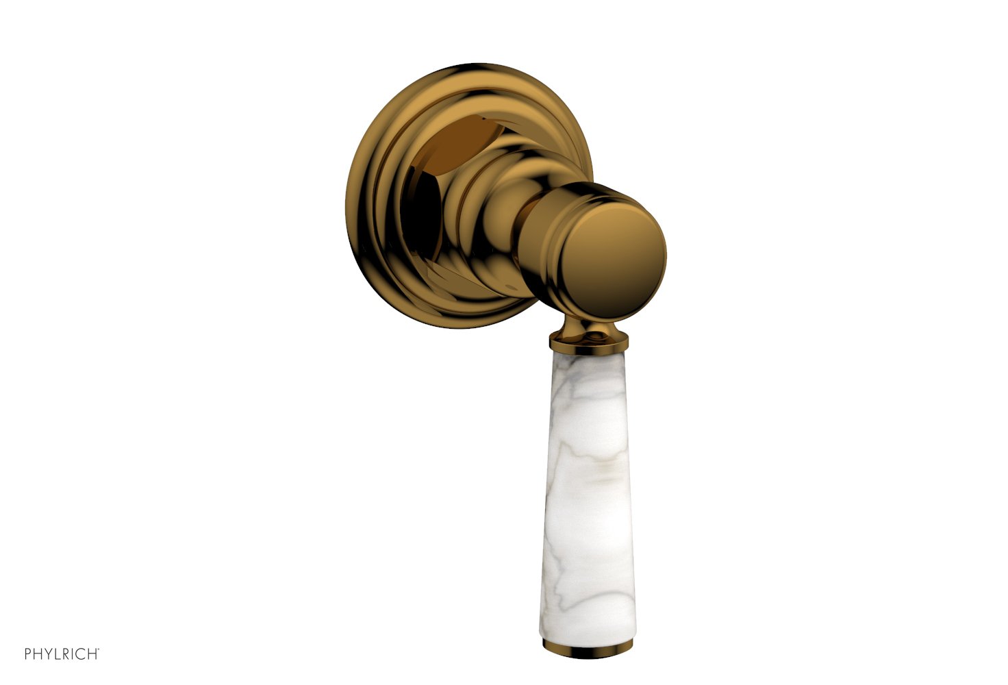 HEX TRADITIONAL HENRI White Marble Lever Handle Volume Control Diverter Valve - Perfect for Bathroom & Kitchen Faucet Control, Shower Diverter, and Sink Mixer Applications