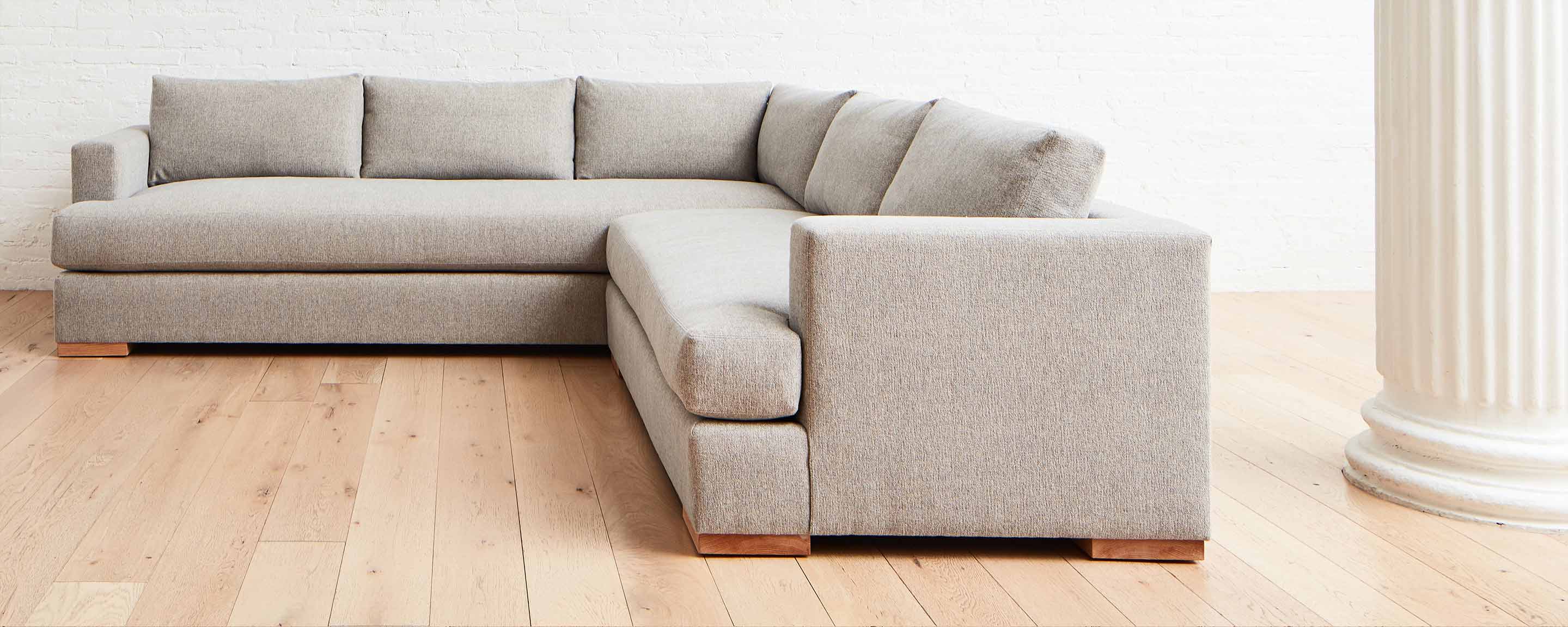 Hudson Sectional Sofa by HomeNature - Modern L-Shaped Couch for Living Room, Family Room & Home Theater - Comfortable Fabric Upholstery with Reversible Chaise