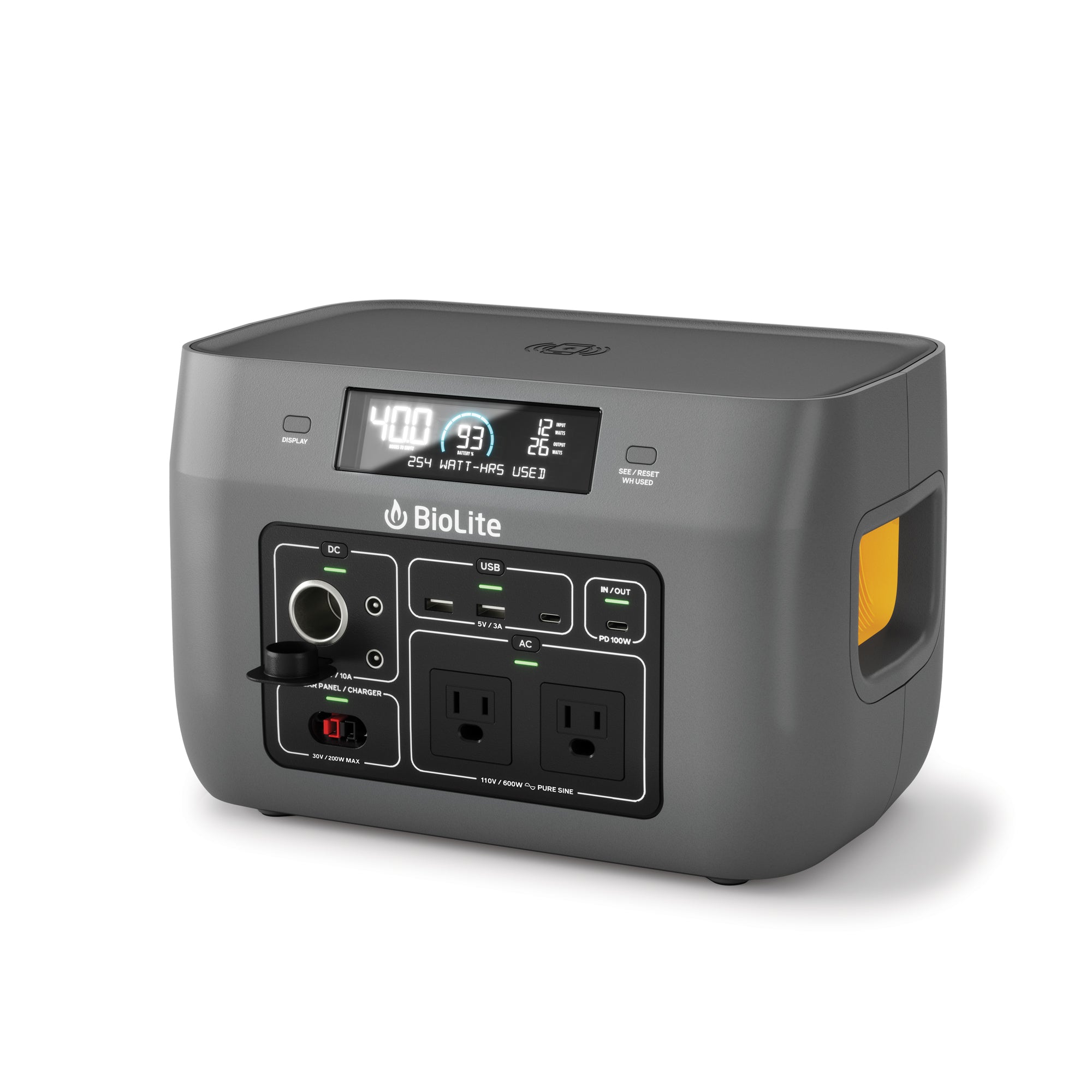 BaseCharge 600 Portable Power Station - 600W/500Wh Solar Generator for Camping, RV, Emergencies & Outdoor Adventures - Fast Charging, Lightweight & Quiet Backup Battery for Home & Travel