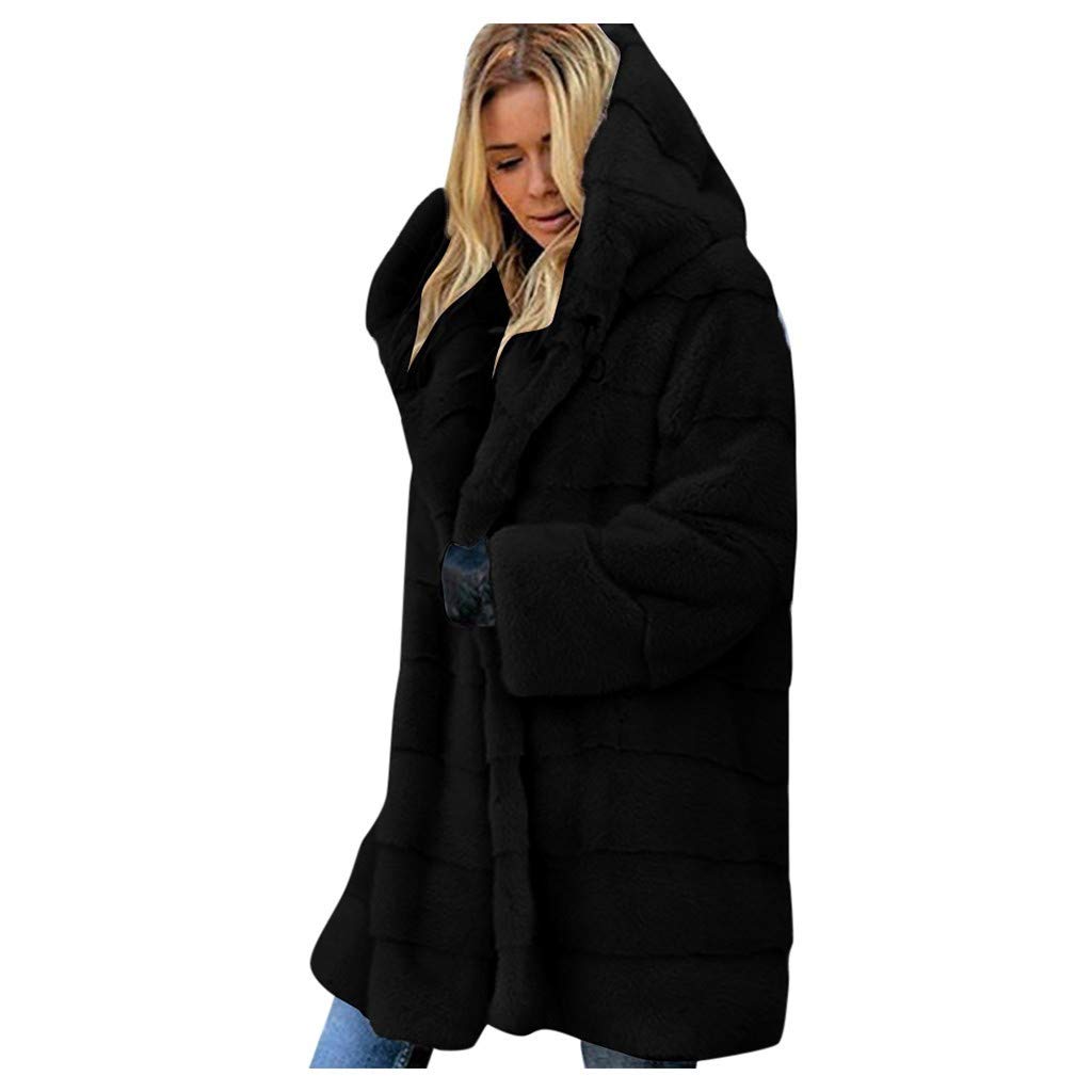 Women's Fleece Jacket - Thick Thermal Full-Zip Hooded Pajama Top with Lapel Collar | Cozy Sleepwear & Lounge Wear for Winter Nights at Home