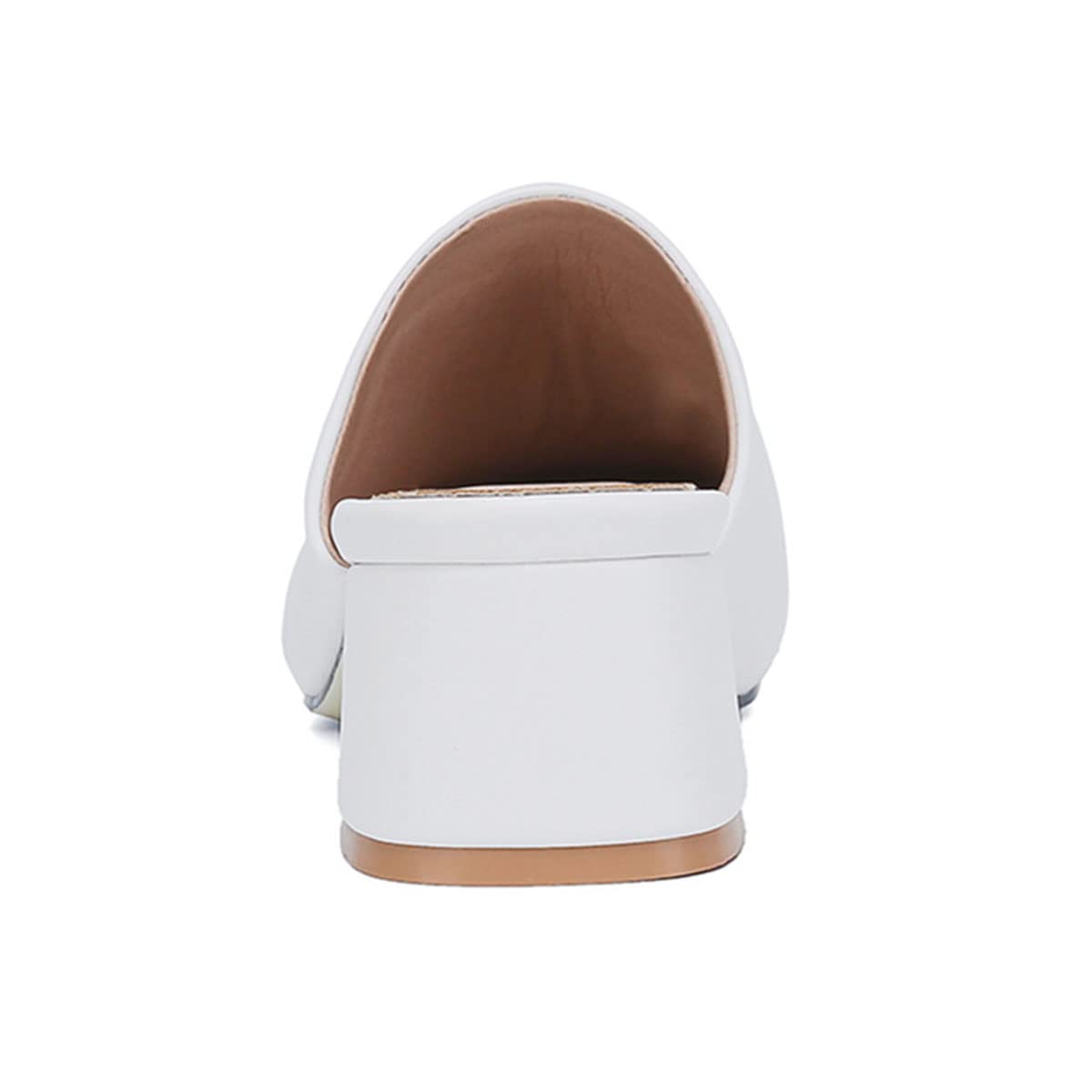 SHEMEE Women's Square Toe Mule Slides - Chunky Block Heel Slippers & Backless Sandals for Casual Wear, Office & Summer Outfits