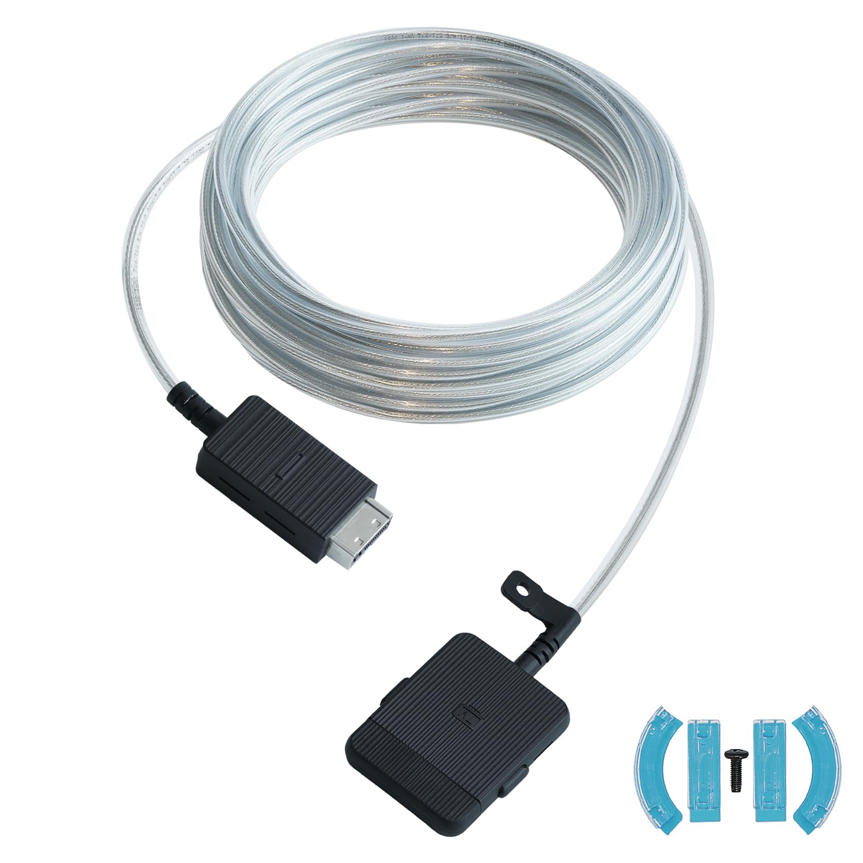Samsung QLED 4K The Frame TV One Connect Cable - 15m/49ft Fiber Optic Cable Compatible with QN43/50/55/65/75/85LS03RAF/LS03BAF/LS03TAF/LS03DAF Models - Perfect for Wall-Mounted TV Installations and Clean Cable Management