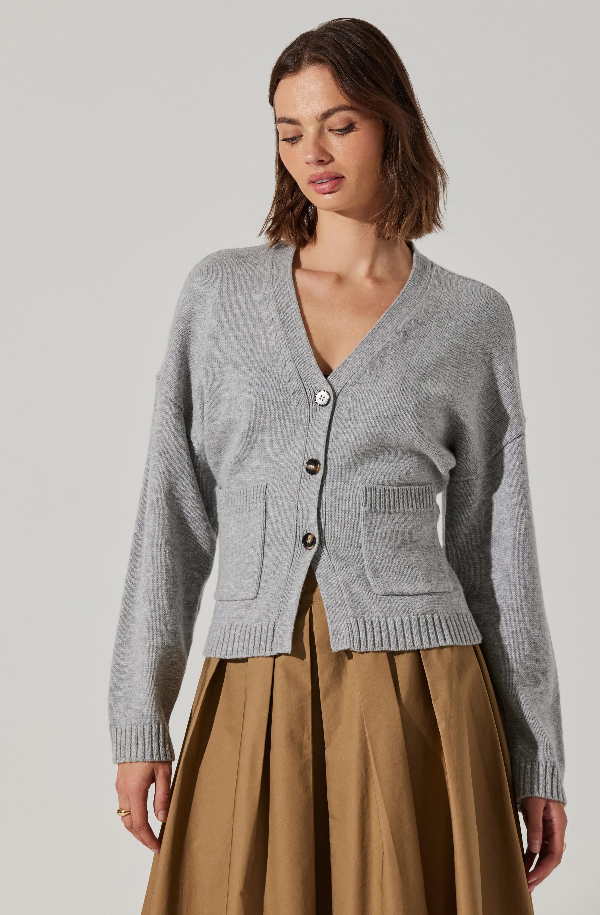 Saffi V Neck Cardigan for Women - Soft Lightweight Knit Sweater | Perfect for Office, Date Night & Fall Layering