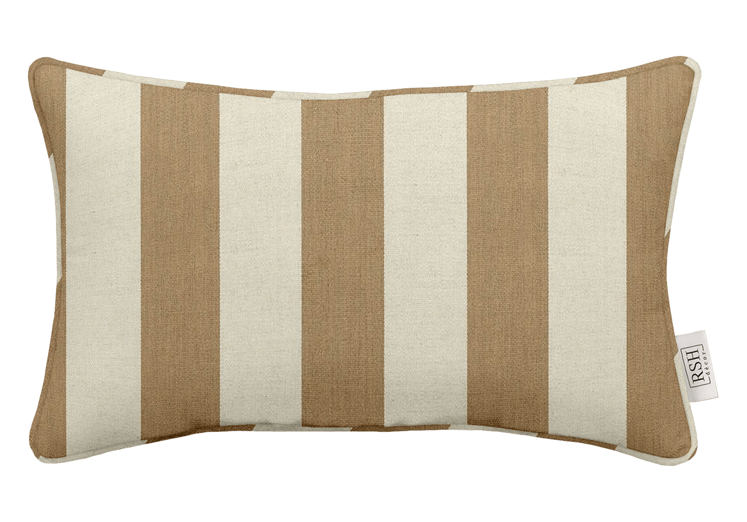 Sunbrella Stripes Corded Lumbar Throw Pillow - Decorative Cushion for Sofa, Bed & Outdoor Furniture - Water-Resistant & Fade-Resistant Home Decor