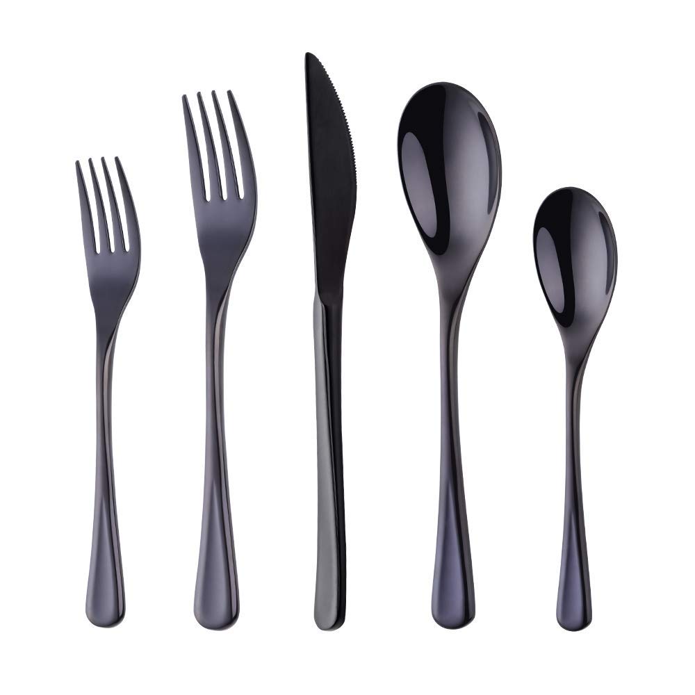 Premium 18/10 Stainless Steel Silverware Set - 4-Piece Mirror Polished Heavyweight Flatware Set for Dining - Dishwasher Safe Cutlery for Everyday Use & Formal Occasions