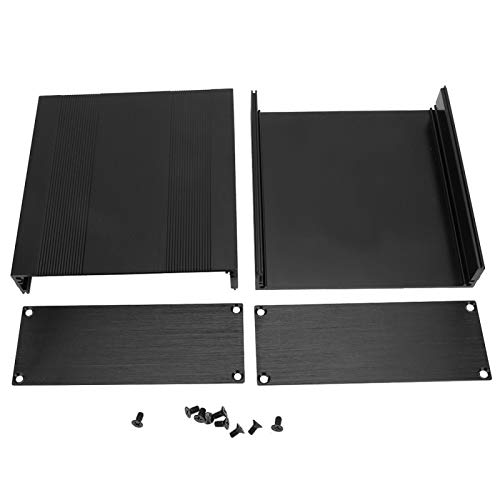LANTRO JS Black Aluminum Project Box 25x25x100mm - Waterproof Junction Enclosure for PCB, Electronics & DIY Projects | Ideal for Circuit Protection, Instrument Housing & Cooling Solutions