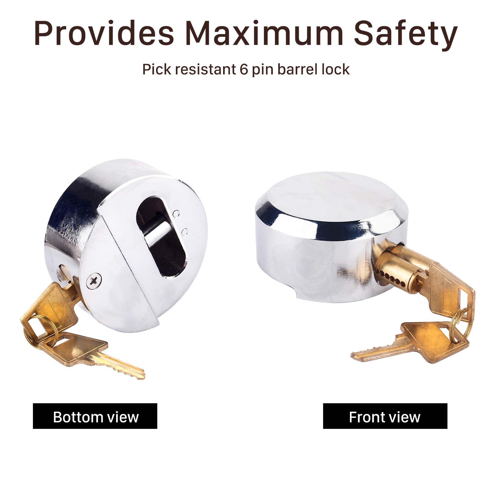 Heavy Duty Steel Security Hasp Shackle Lock Set with Bolt - 73mm Van Garage Shed Door Padlock for Enhanced Protection | Ideal for Storage Units, Tool Sheds & Outdoor Equipment Security