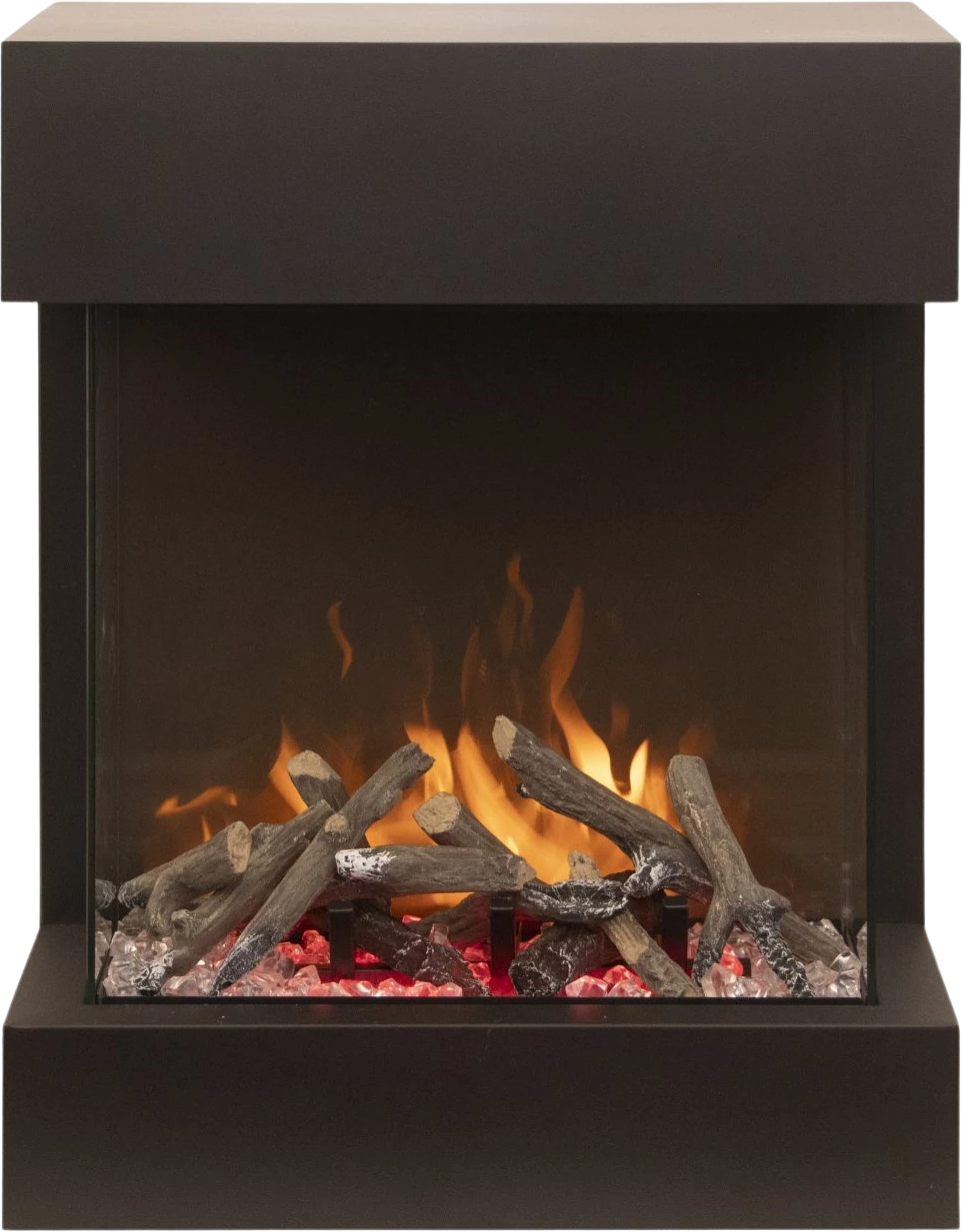 Amantii Cube 2025WM Freestanding Electric Fireplace Heater - Modern Indoor Heating Solution for Living Room, Bedroom & Office