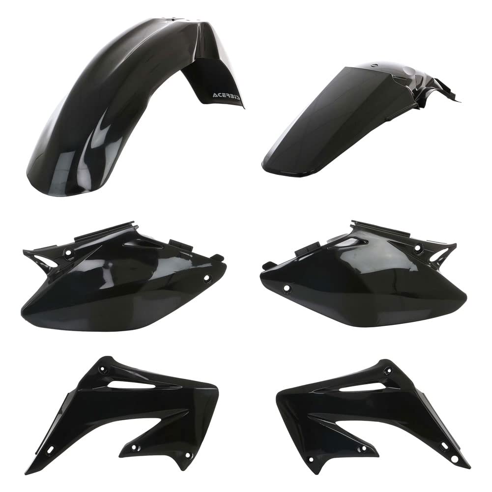 Acerbis Black Replica Plastic Kit for Honda CR250R 2002-2003 | Durable Replacement Body Panels for Off-Road Motorcycle Racing & Trail Riding