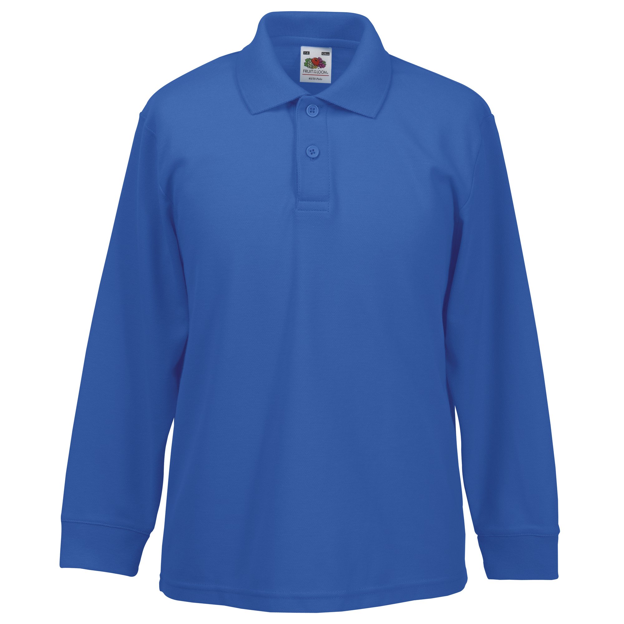 Fruit of the Loom Kids' Long Sleeve 65/35 Pique Polo Shirts - Comfortable Cotton Blend for Boys & Girls - Perfect for School Uniforms, Playdates & Family Outings
