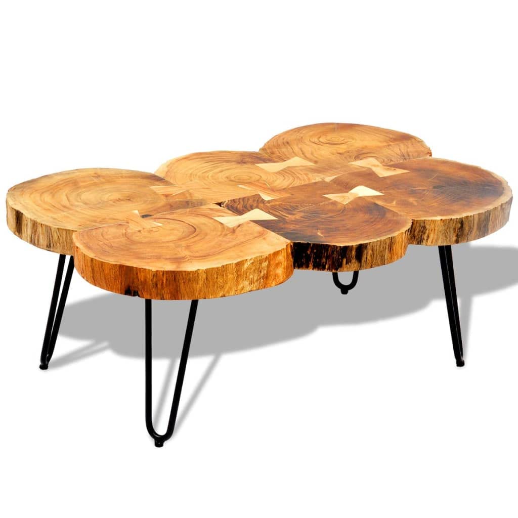 Industrial Style Metal Coffee Table - 13.8
