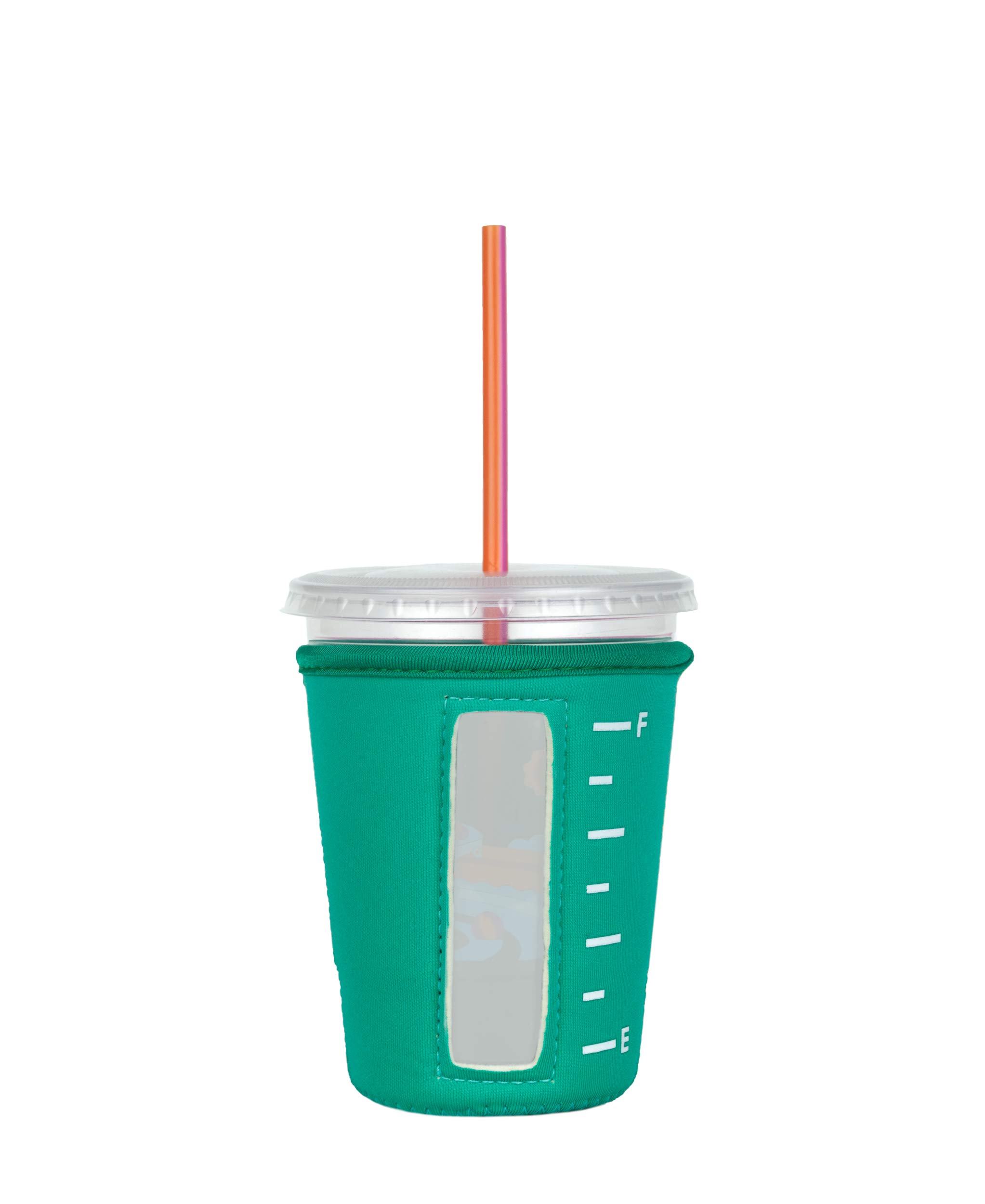 Neoprene Insulated Cup Sleeve Holder for Iced Coffee, Tea & Cold Drinks - Small Teal - Perfect for Starbucks, Dunkin' & Travel Mugs