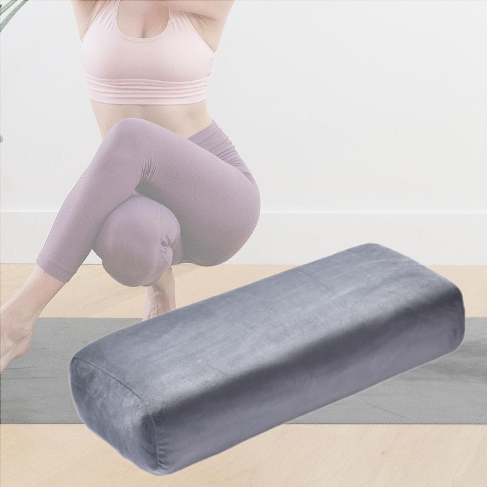 Premium Yoga Bolster Pillow - Rectangular Meditation Cushion with Carry Handle for Yoga, Pilates & Home Workouts - Support for Balance, Relaxation & Comfort