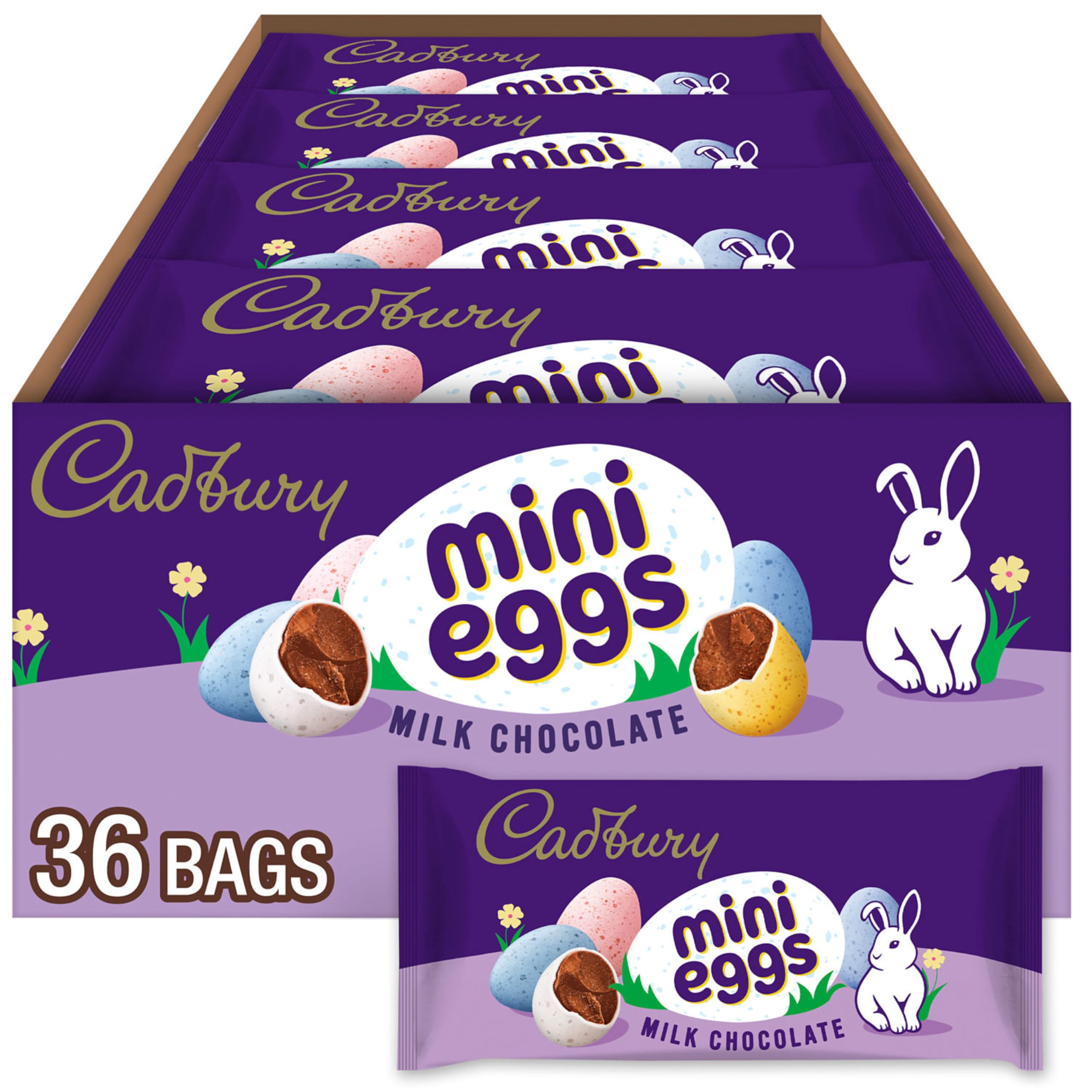 CADBURY MINI EGGS Milk Chocolate Easter Candy - 1.5oz (36 Count) - Perfect for Easter Baskets, Party Favors & Holiday Treats