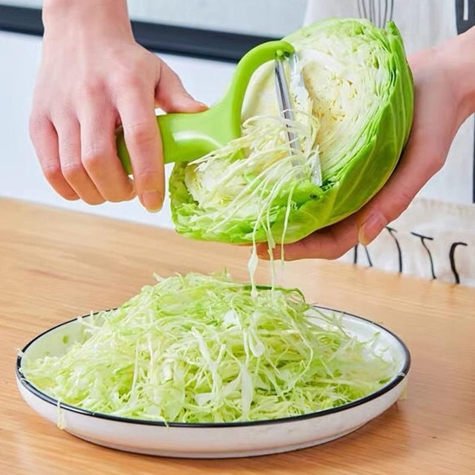Premium Stainless Steel Vegetable & Fruit Peeler - Wide Mouth Kitchen Knife for Cabbage, Salad, Potato Slicing - Durable Cooking Tools & Kitchen Accessories - Perfect for Meal Prep, Salad Making & Healthy Cooking
