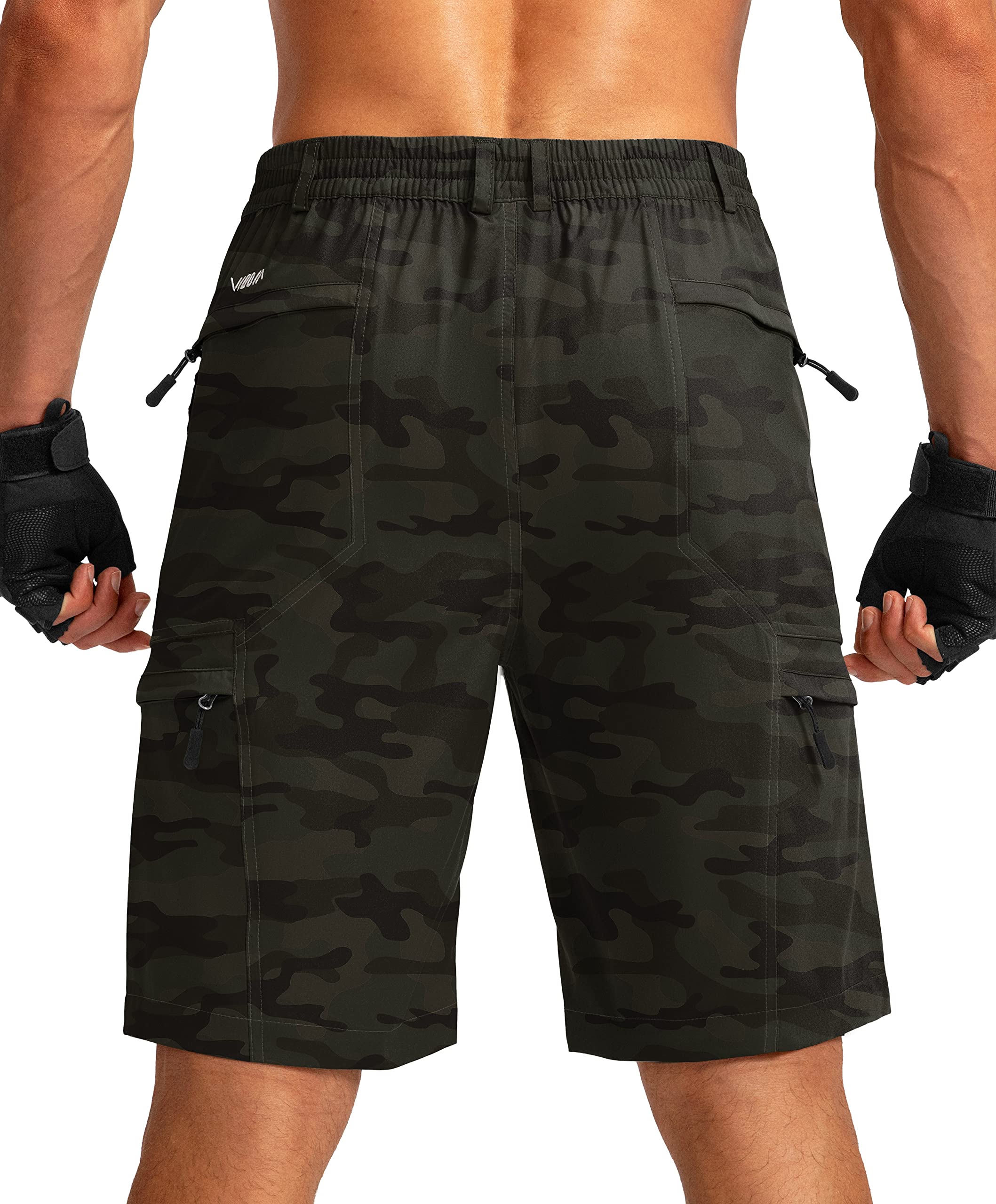 Viodia Men's Quick Dry Lightweight Stretch Hiking Cargo Shorts with 6 Pockets - Outdoor, Fishing & Golf Shorts for Active Men | Perfect for Summer Adventures, Camping & Travel