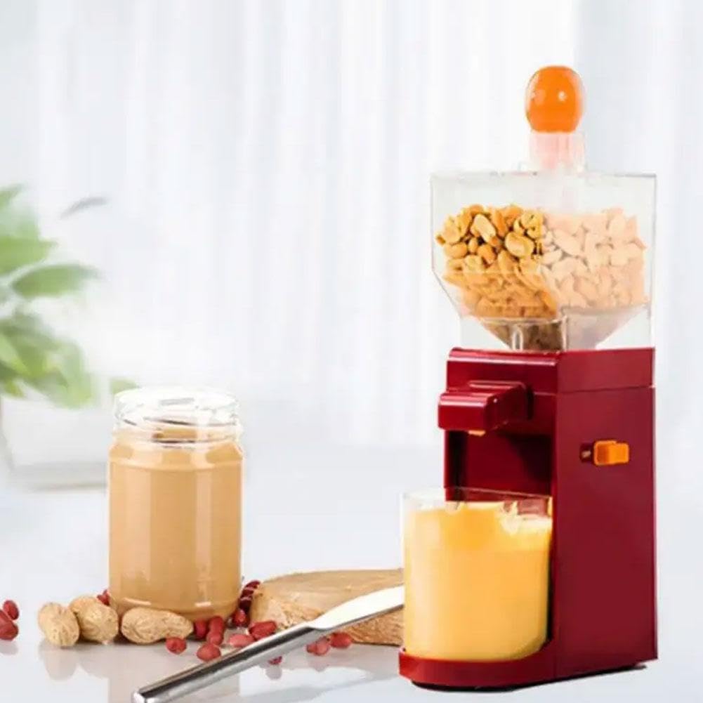 Electric Peanut Butter Maker Machine - Automatic Nut Grinder for Almonds, Cashews & Sesame Seeds with Non-Slip Base | Perfect for Home Kitchen, Healthy Snacks & Vegan Recipes