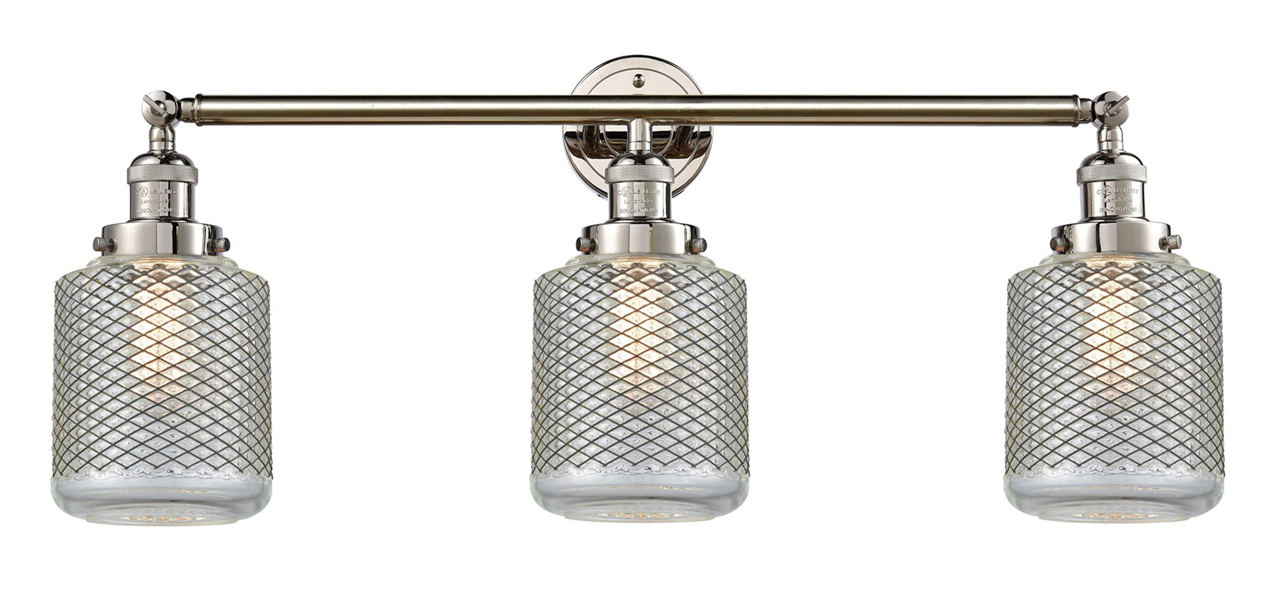 Stanton 3 Light Bathroom Vanity Light Fixture in Polished Nickel - Perfect for Modern Bathroom Makeovers & Spa-Inspired Decor