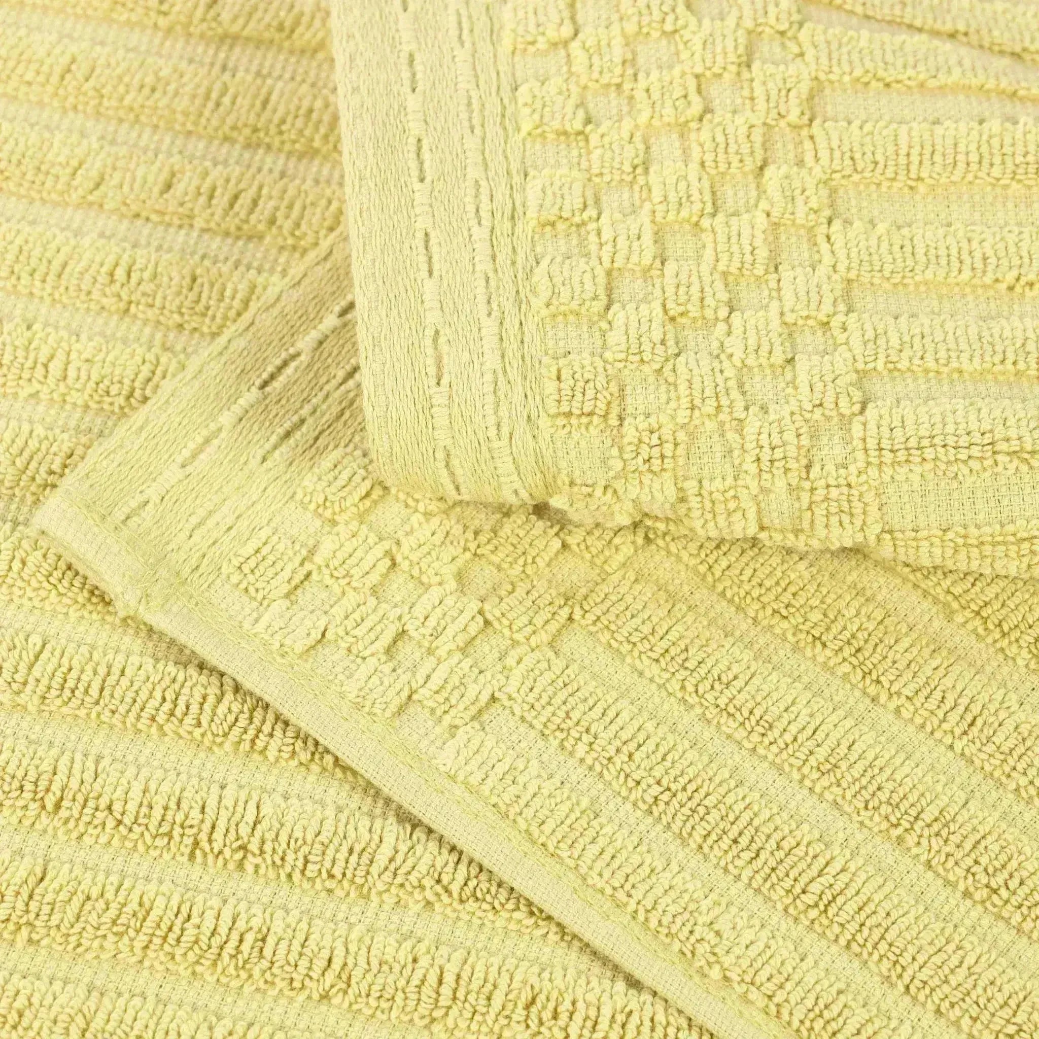 Premium Soho Ribbed Cotton Hand Towel Set - 4-Piece Ultra Absorbent Bath Towels for Kitchen, Bathroom & Gym - Soft & Quick-Drying
