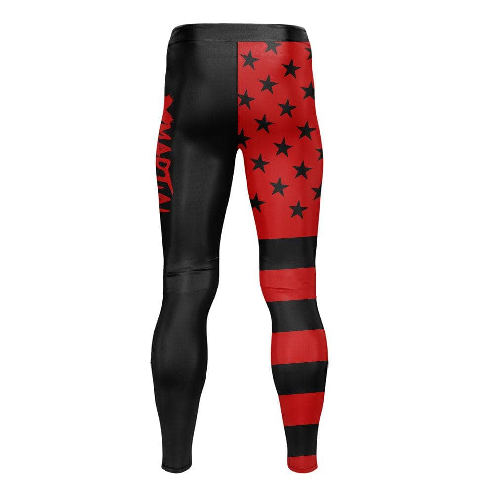 American Fighter Rank BJJ Spats - Compression Pants for Brazilian Jiu-Jitsu, MMA & Grappling - Perfect for Training, Competition & Gym Workouts