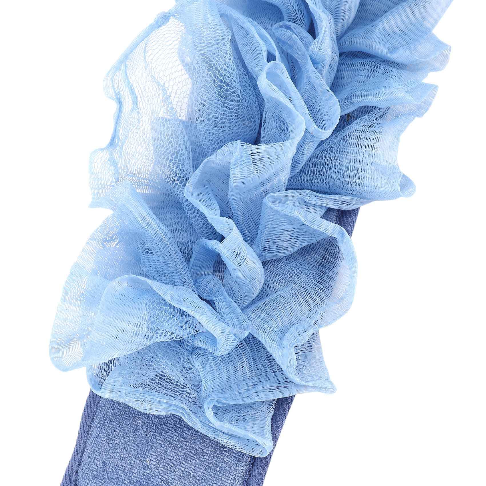 LEYTON Blue Exfoliating Body Wash Sponge - Back Scrubber & Massage Shower Brush for Deep Cleansing | Bath Towel & Shower Cloth for Men & Women | Perfect for Exfoliation & Relaxing Bath Time